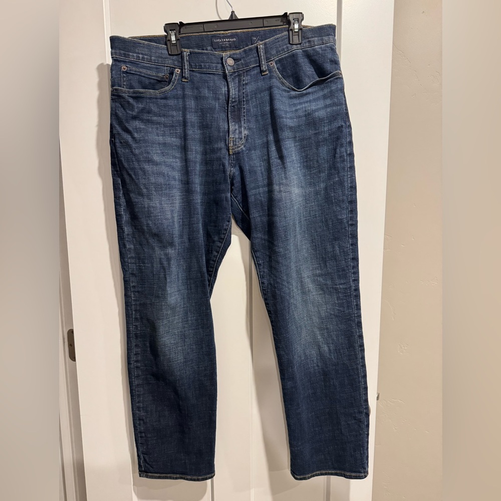 Lucky Brand Slim Straight Fit Dark Blue Jeans